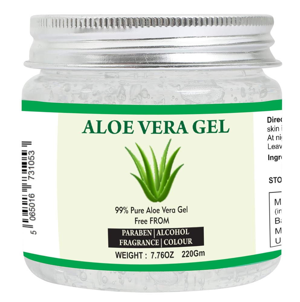Aloe Vera Gel | 100% Pure Natural Aloe Gel | for Moisturizing Face Skin & Hair C
