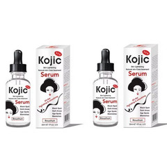 2Pcs Roushun Kojic Acid Skin Lightening Serum 30ml Dark Spot Blemish Remover