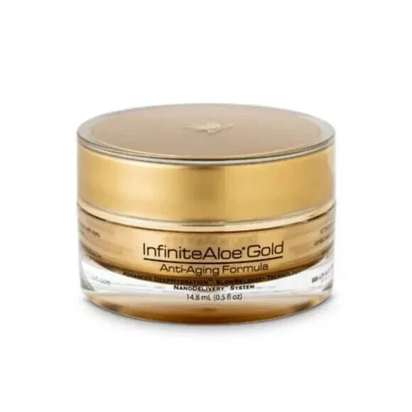 Facial Skin Cream With Aloe – InfiniteAloe Gold Anti-Aging Formula 0.5 oz.