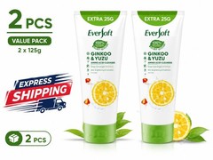 2XEversoft Face Wash Facial Cleanser Oil & Acne Control 100% Organic Ginkgo 195g