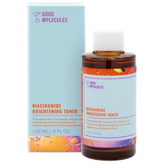 Good Molecules Niacinamide Brightening Toner – 4 Fl Oz (Pack of 1), Clear