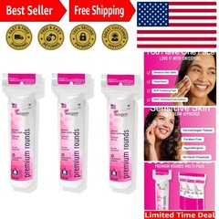 Hypoallergenic Cotton Rounds – 300 Soft Pads for Makeup & Nail Removal