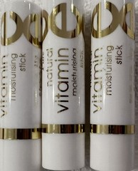 3 Perfectly Pure NATURAL VITAMIN E MOISTURE STICK Skin Care Lip Balm Lipstick