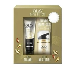 Olay Total Effects 2-Piece Set Glowing Radiant Skin 2 Steps Cleanse & Moisturise