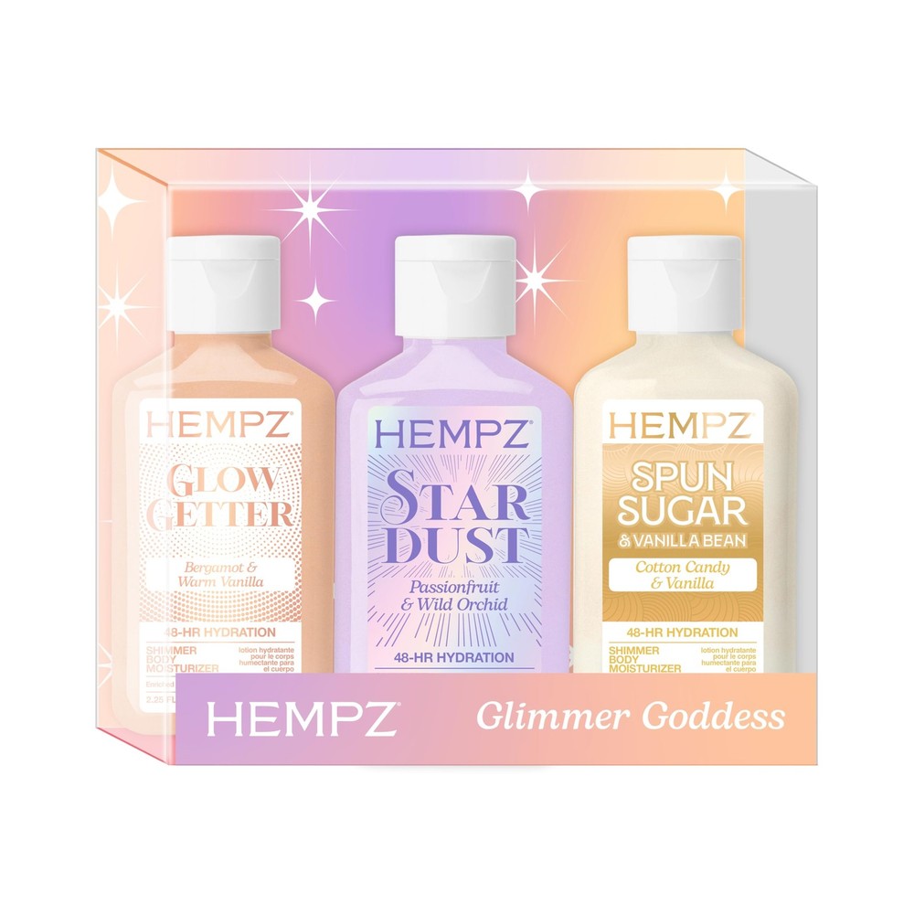 Mini Shimmer Lotion Set, Gold, Silver and Rose Gold Moisturizer, Glimmer Godd…