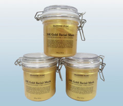 MAJESTIC PURE 24K GOLD FACIAL MASK WRINKLE MOISTURIZER 8.8 OZ LOT OF 3