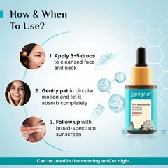 Pilgrim 10% Niacinamide Face Serum 30ml Rice Water Dark Spots Pores Oil