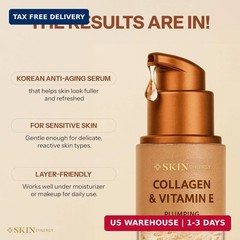Collagen & Vitamin E Face Serum – Hydrating, Firming & Nourishing Formula – Derm