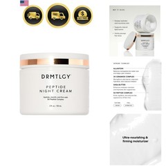 Peptide Night Cream, Anti-Aging Face Moisturizer with Ceramides & Peptides, H…