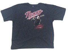 Negan Sluggers The Walking Dead Barbed Bat Black T-shirt BATTER UP Sluggers AMC