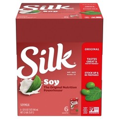 Silk Aseptic Original Soy Milk, 32 Fluid Ounce, 6 Per Case