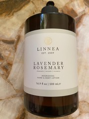 LINNEA~Lavender Rosemary~Hand & Body Lotion~16.9 fl oz./500 ml.~New~No Box