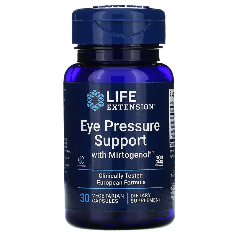 Life Extension – Eye Pressure Support with Mirtogenol 30 Vegetarian Capsules