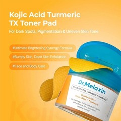 LUXRY NEW Dr.Melaxin TX Kojic Acid Turmeric Toner Pads 70 Sheets