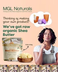 100% Pure Raw African Shea Butter 10 lb – Unrefined Moisturizer for Skin & Hair,