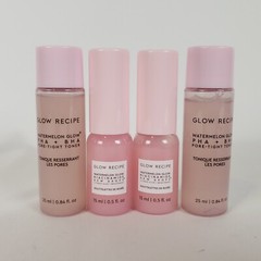 Glow Recipe Watermelon Lot of 4 Pore Tight Toner Dew Drops Mini Travel 1 Opened