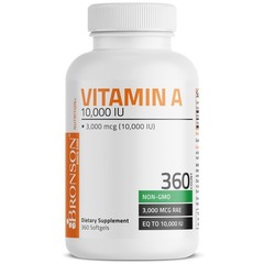 Bronson Vitamin A 10,000 IU Premium Non-GMO Formula 360 Count (Pack of 1)