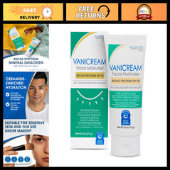 Moisturizer SPF 30 for Sensitive Skin, Zinc Oxide Sunscreen, 2.5 Fl Oz, UVA/UVB
