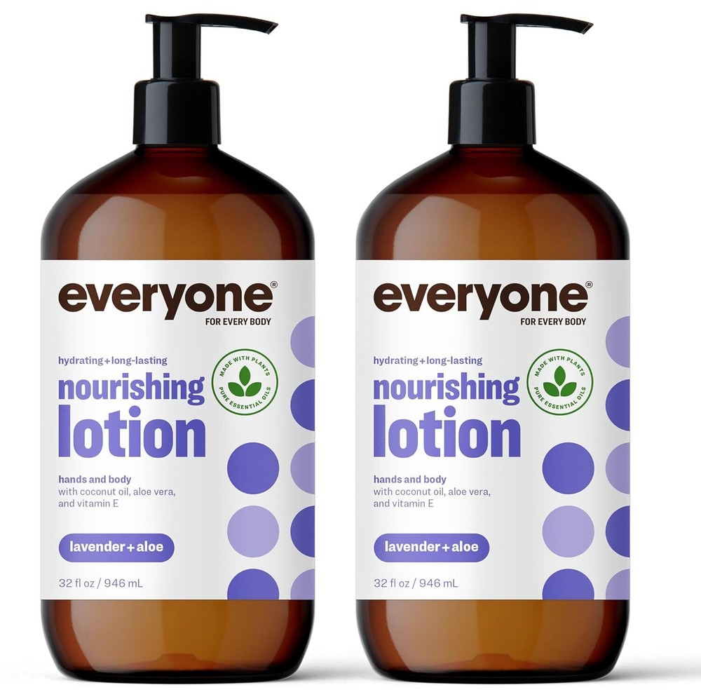 Locion Nutritiva Para Manos Y Cuerpo, 32 Onzas (Paquete De 2), Lavanda Y Alo