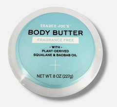 Trader Joe&rsquo;s Body Butter, Fragrance Free, Moisturizer Shea Butter Squalane RARE