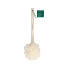 EcoTools EcoPouf Bath Brush, Loofah Brush for 1 Count (Pack of 1), White