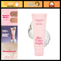 Hydrating Rice Water Foaming Cleanser – Deep Pore Cleanser, Vegan Skincare, 10.1