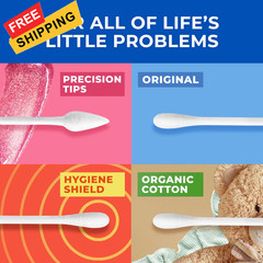 Q-Tips Organic Cotton Swabs Travel Size Toiletries, for Baby,