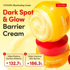 EQQUALBERRY Vitamin Illuminating Cream, Anti-Aging Korean Skincare 50ml
