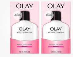 (2) Olay Hydration Active Hydrating Beauty Fluid Moisturizer Lotion 4.0 FL Oz