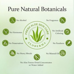 Aloderma 99% Organic Aloe Vera Gel Made within 12 Hours of Harvest Face & Body