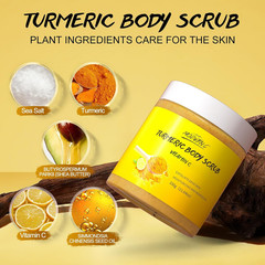 Turmeric Vitamin C Body Scrub Exfoliating Deep Cleansing Loofah for Dark Spots