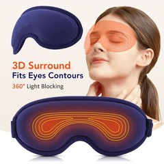 Heated Massage Eye Mask for Dry Eyes Warm Compress with 5 Heat 6 Vibration Modes