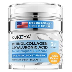 OUKEYA Retinol Face Cream Anti Aging Wrinkle with 5% Hyaluronic Acid Moisturiser