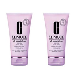 2x Clinique All About Clean Foaming Facial Soap Dry Combination Skin 5.0oz/150ml