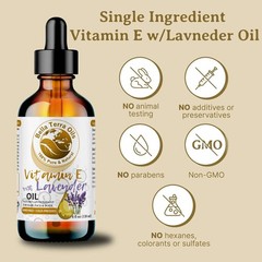 Vitamin E Oil with Lavender – 4oz | Nourishing Oil for Skincare, Haircare & Stre
