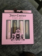 New 4PC Juicy Couture Lip Balm Gift Set Full Size 4x 3g/0.1 oz~Limited Edition