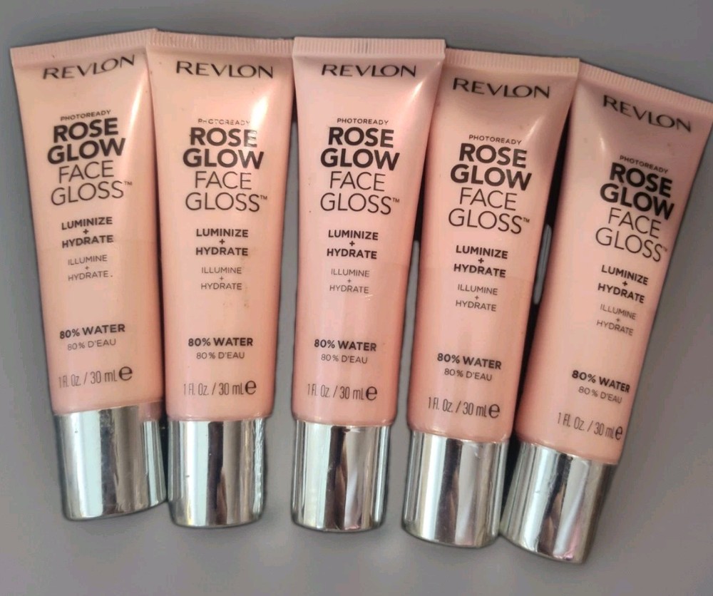 5 PACK Revlon Photoready Rose Glow Face Gloss Sealed 1 oz 001 Luminize + Hydrate