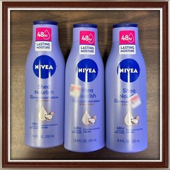 3X Nivea Body Lotion Daily Moisture Shea Butter w/ Nourishing Serum 8.4 oz 3 LOT