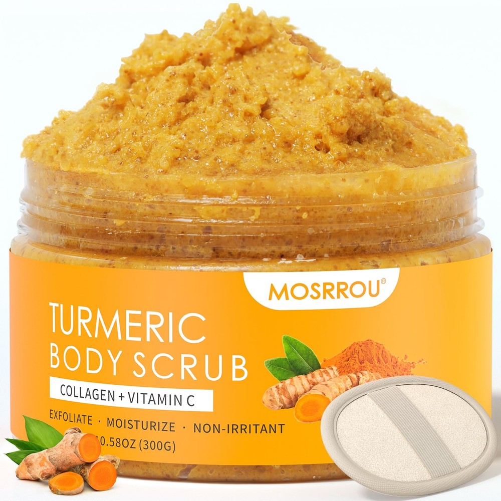 Turmeric Body Scrub Vitamin C Exfoliating Body Scrub With Collagen And Coconu…