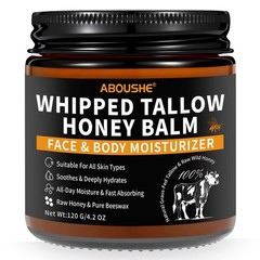 Beef Tallow for Skin – Organic Grass-Fed Whipped 4.2 Fl Oz (Pack of 1)