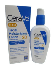 CERAVE AM FACIAL MOISTURIZING LOTION W/ SUNSCREEN SPF 30 3 OZ EXP: 2027 LOT OF 5