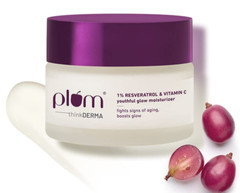 Plum 1% Resveratrol & Vitamin C Glow Moisturizer Cream for Boosts Glow – 50 Gm
