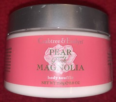 Crabtree & Evelyn PEAR & PINK MAGNOLIA Skin Silkening Body Souffle 8.8 oz JAR.