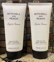Bundle 2 Mitchell and Peach English Leaf Body Souffle 60 ml 2.1 oz each Sealed
