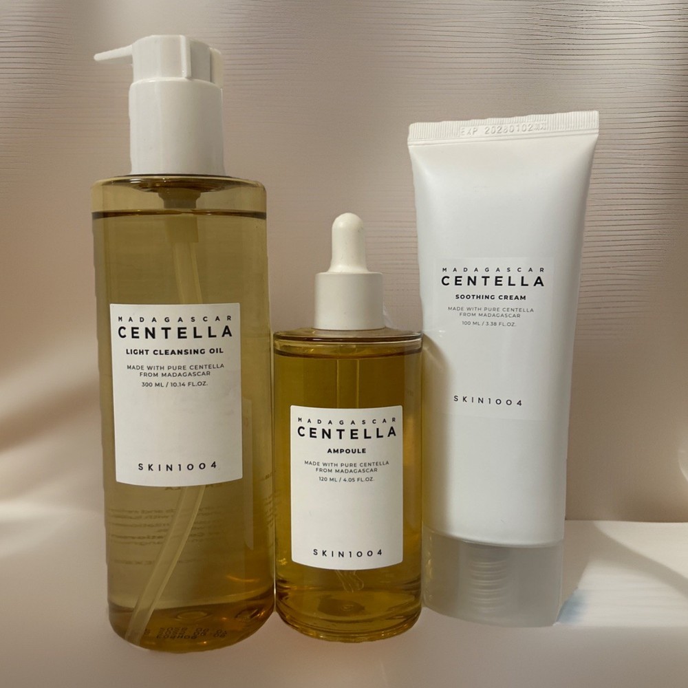 SKIN1004 Madagascar Centella Light Cleansing Oil Ampoule and Soothing Cream Set