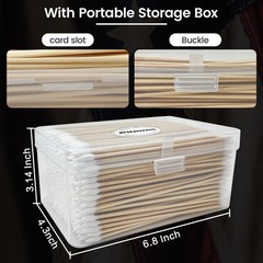 Double-Ended 6&Prime; Pointed Gun Cleaning Swabs with Storage Box – 400PCS, 400PCS