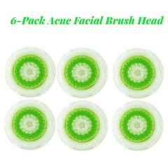 6-Pack Deep Pore & Acne Brush Facial Brush Head for Clarisonic Mia 1, 2, 3