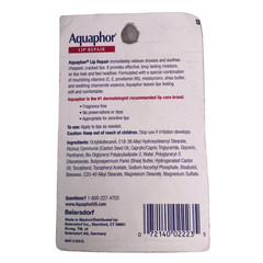 Aquaphor Lip Repair Ointment Immediate Relief Value Pack 0.35 oz Tubes 7 Pack Ne