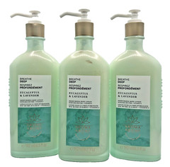 NEW Bath & Body Works Lot of 3 Bottles Breathe Deep Eucalyptus Lavender Lotion