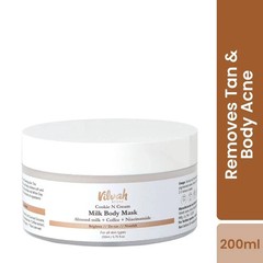 vilvah STORE Cookie N Cream Body Mask | Almond Milk Extract | Niacinamide- 200gm